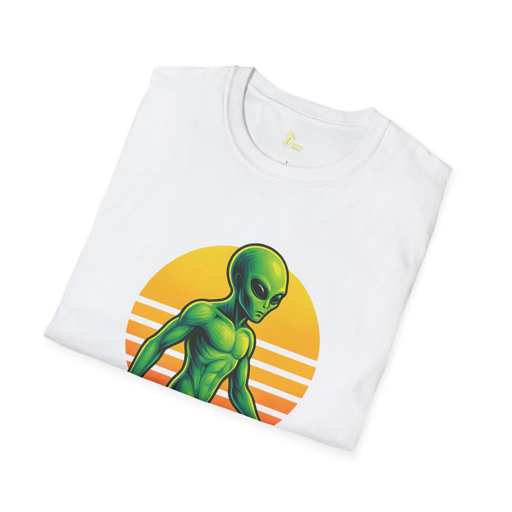 Neon Alien T-Shirt - Retro 80s Extraterrestrial Graphic Tee