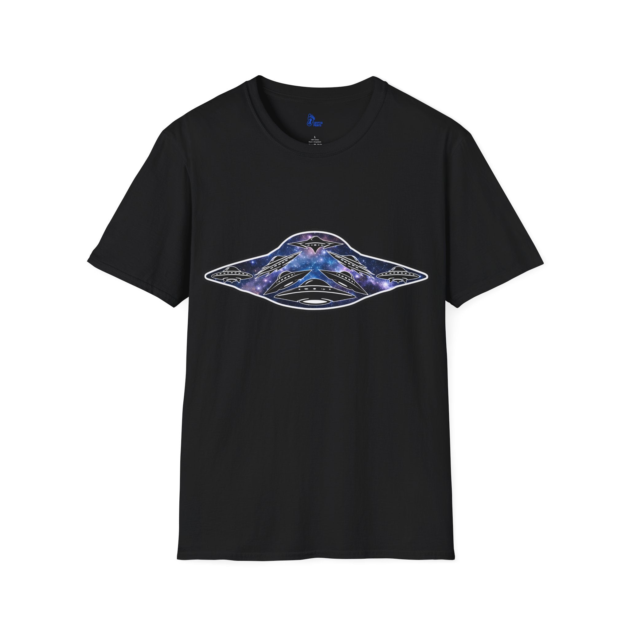 UFO Cosmic Fleet T-Shirt - Galactic Alien Encounter Art