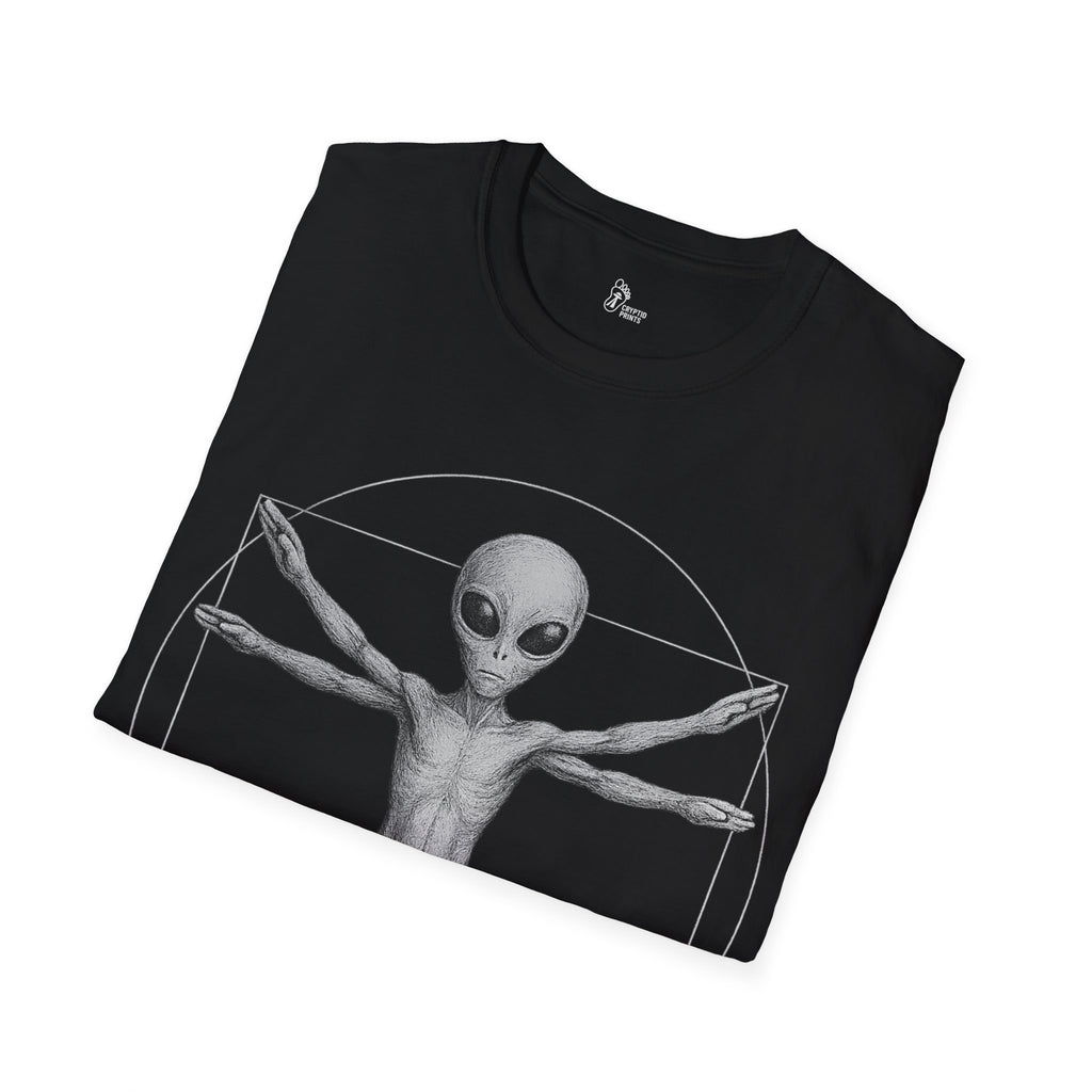 Alien Vitruvian Anatomy Graphic Tee - Cryptid Prints