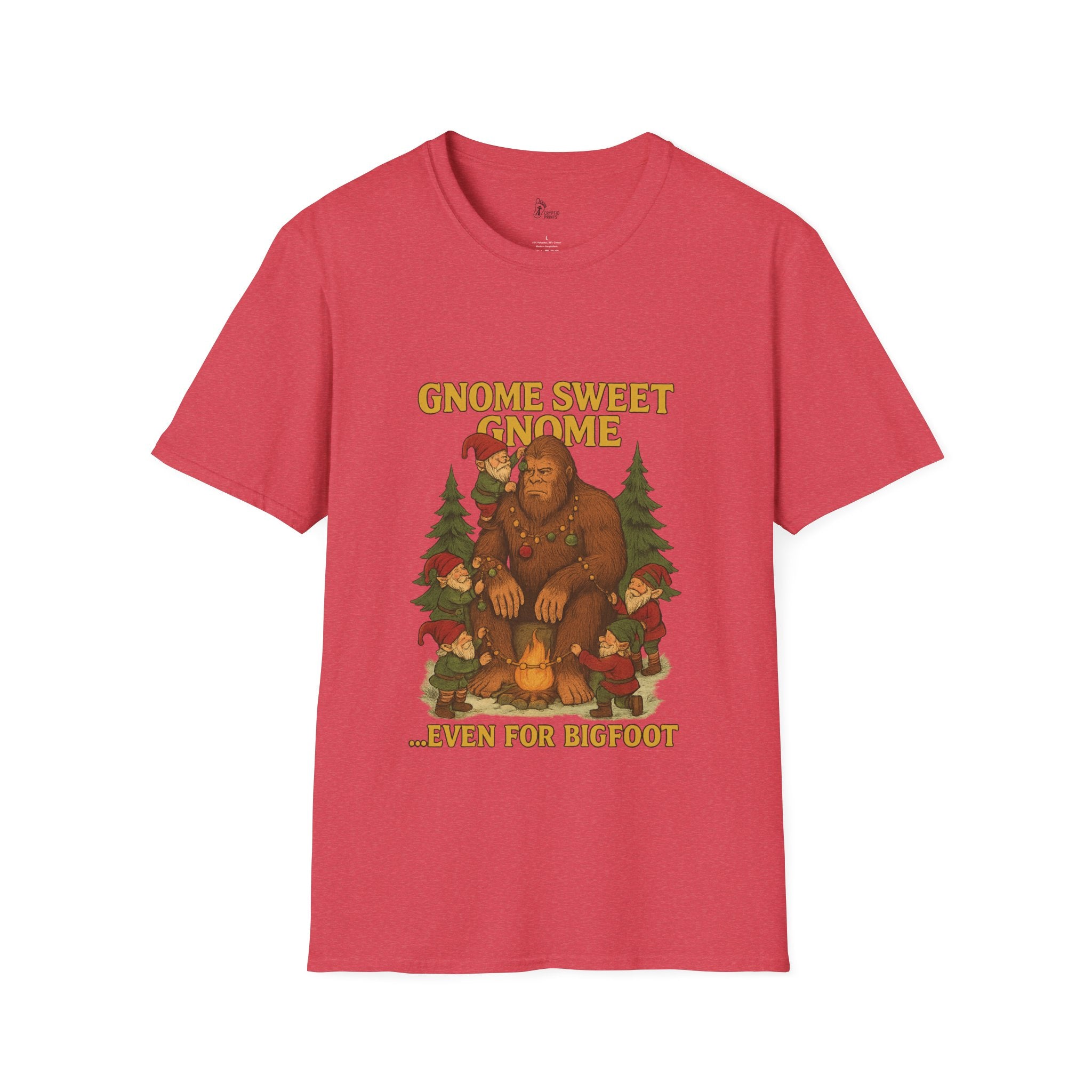 Gnome Sweet Gnome Bigfoot T-Shirt - Gnomes Decorating Sasquatch